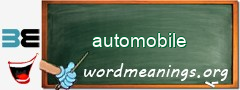 WordMeaning blackboard for automobile